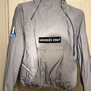 Members Only Silver Jacket with Patch